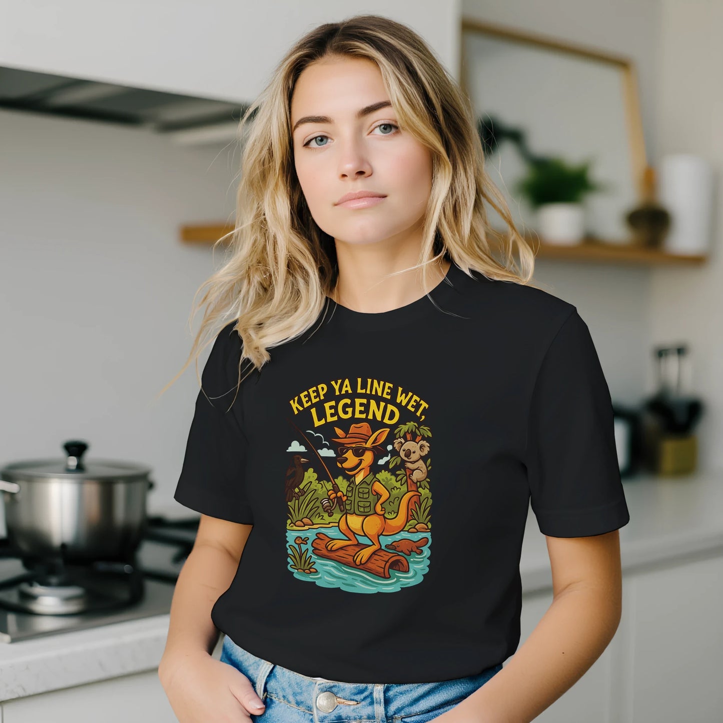Keep Ya Line Wet, Legend Fishing T-shirt - view 3