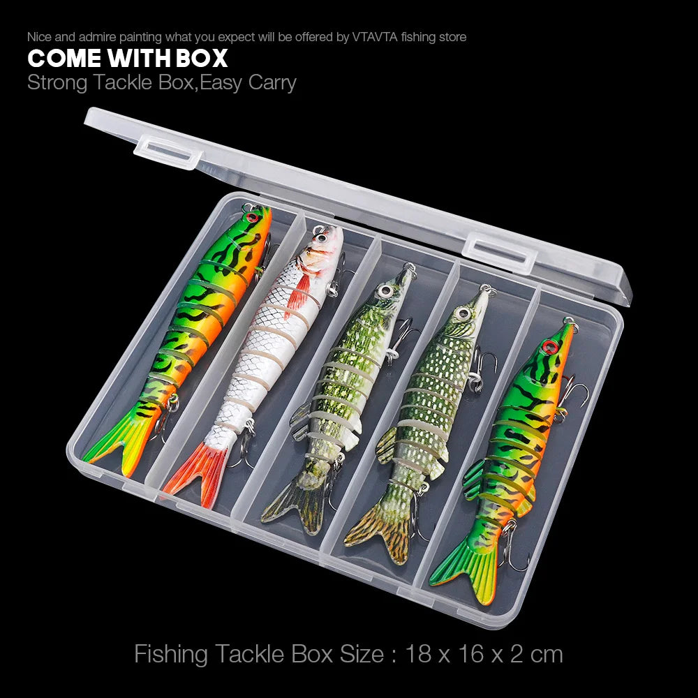 8-Segment Jointed Swimbait Set for Pike and Bass