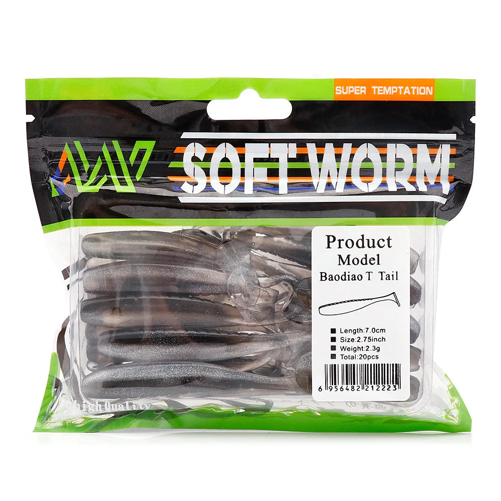 Soft Shad Lure Pack for Pike and Bass Fishing
