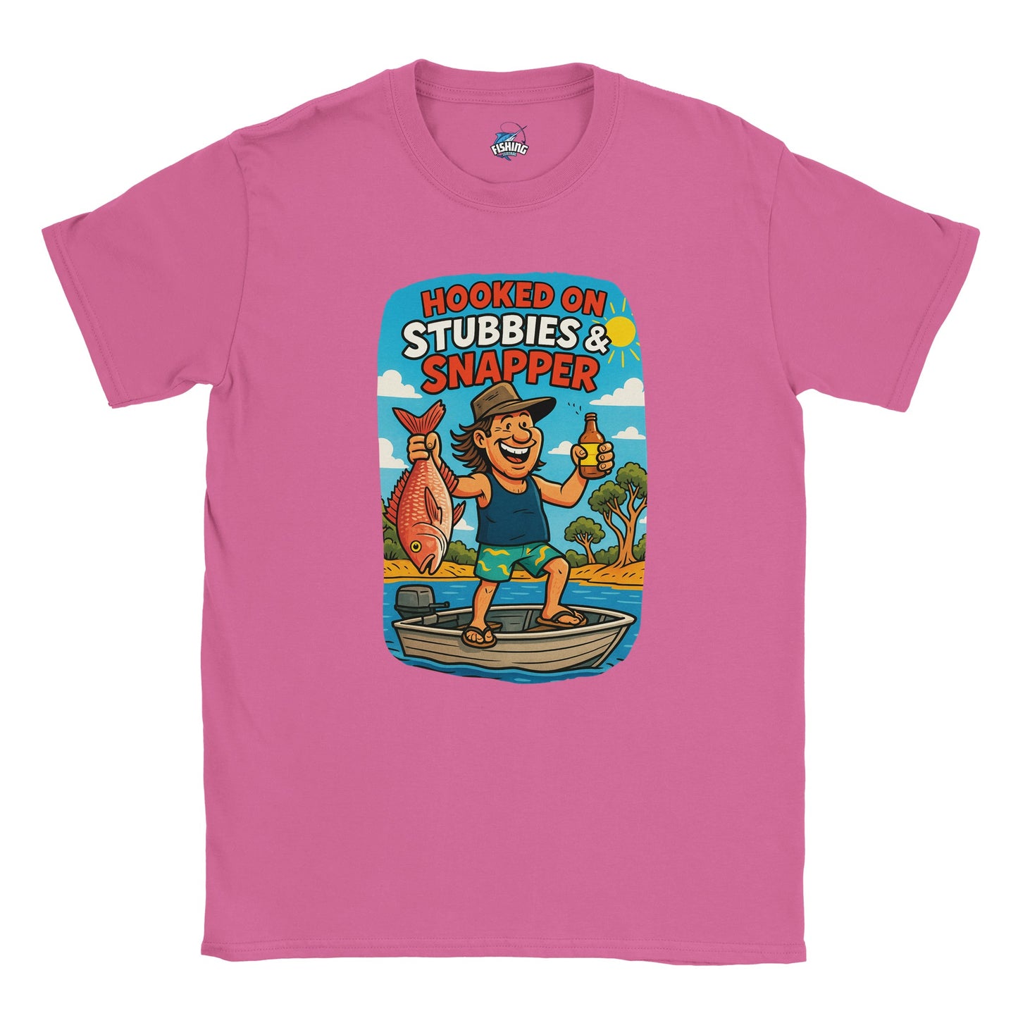 Hooked on Stubbies & Snapper Fishing T-shirt - view 6