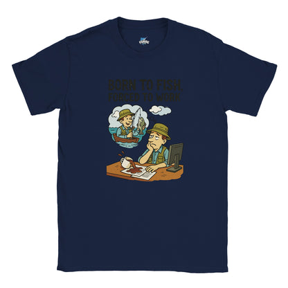 Born to Fish, Forced to Work Fishing T-shirt - view 2