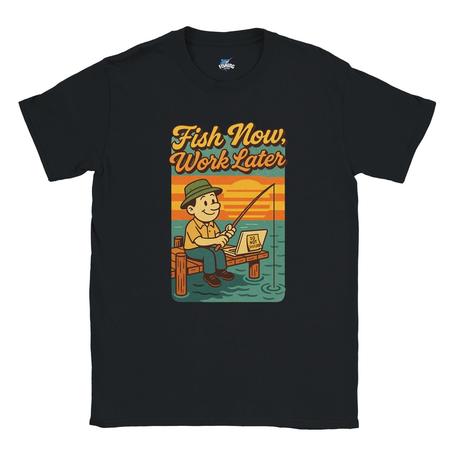 Fish Now, Work Later Fishing T-shirt - view 7
