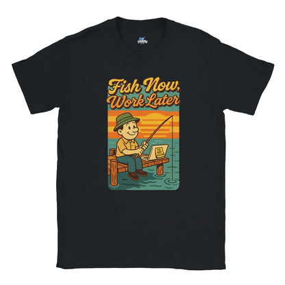 Fish Now, Work Later Fishing T-shirt - view 7