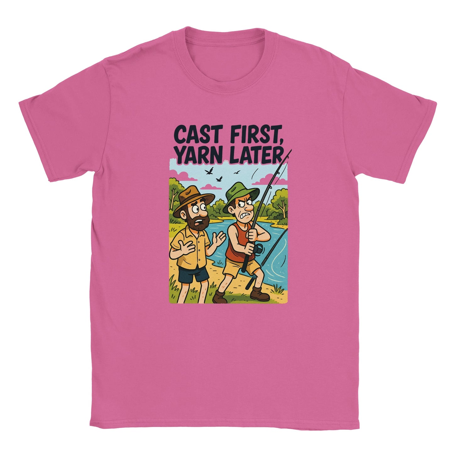Cast First, Yarn Later Fishing T-shirt - view 4