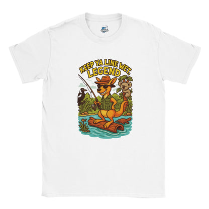 Keep Ya Line Wet Legend Fishing T-shirt - Fishing Central Australia