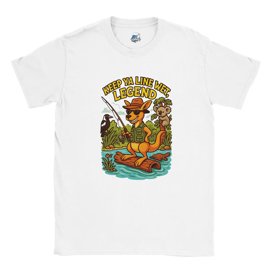 Keep Ya Line Wet Legend Fishing T-shirt - Fishing Central Australia