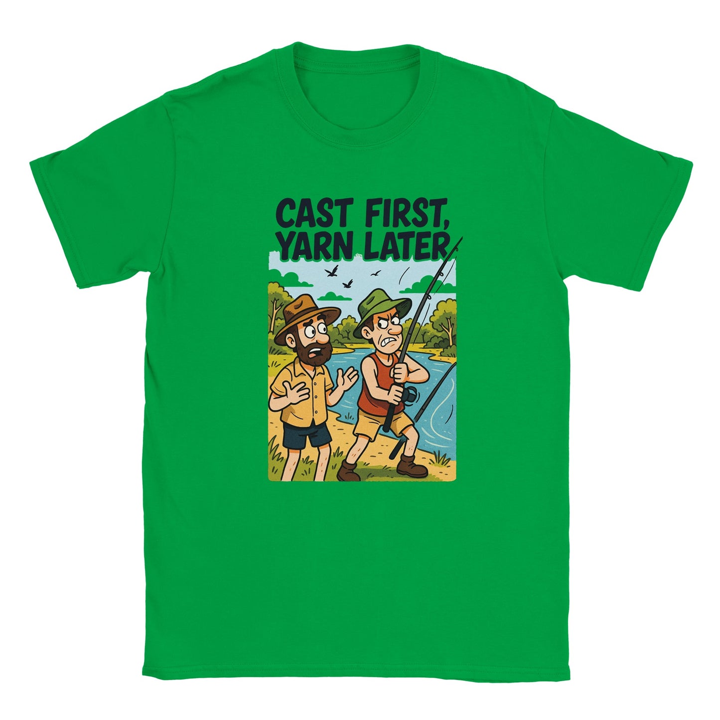Cast First, Yarn Later Fishing T-shirt - view 7