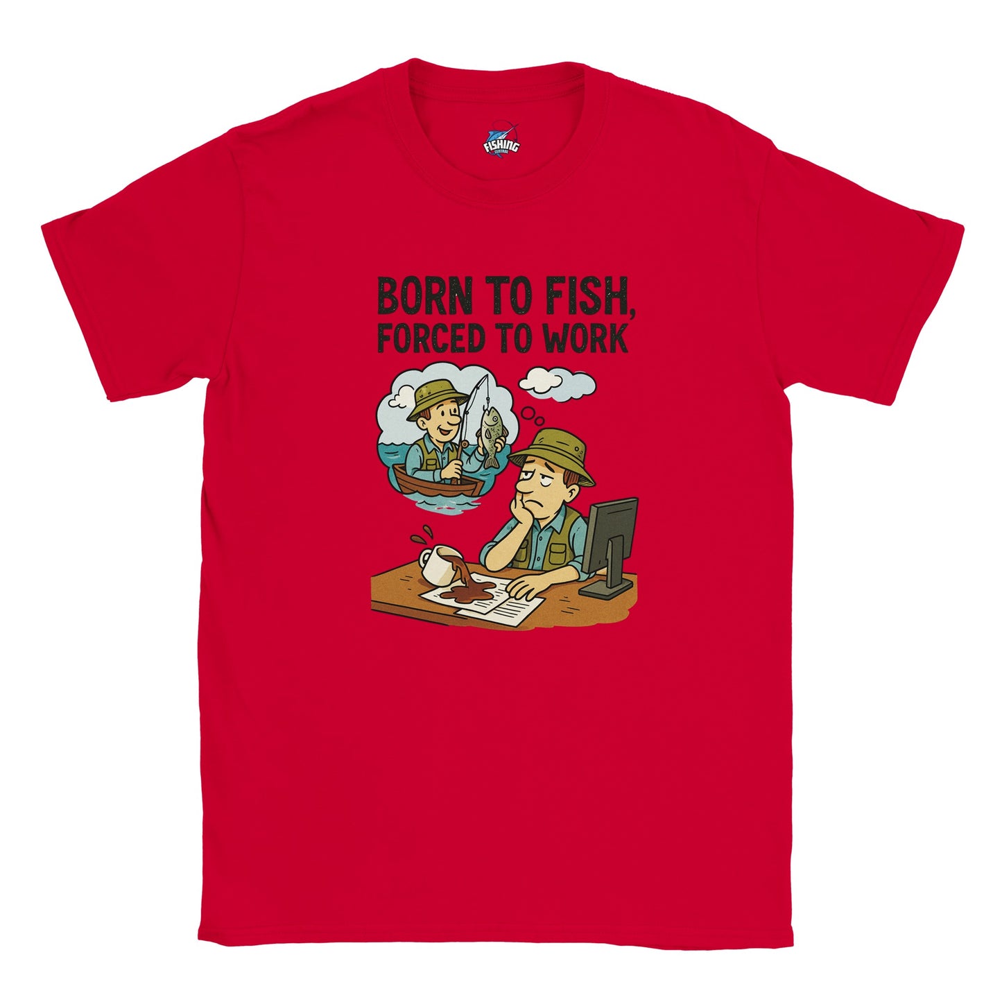 Born to Fish, Forced to Work Fishing T-shirt - view 5