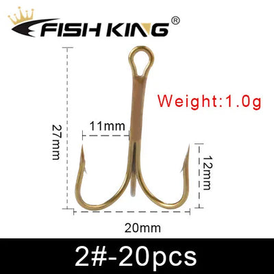 Triple Treble Hooks for Bass Fishing Tackle