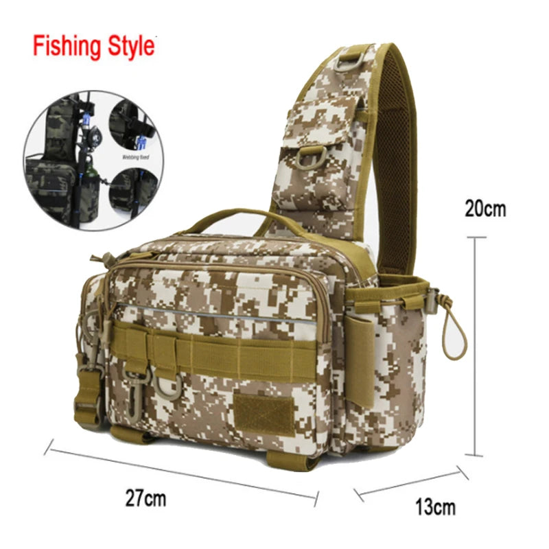 Crossbody Fishing Tackle Utility Bag