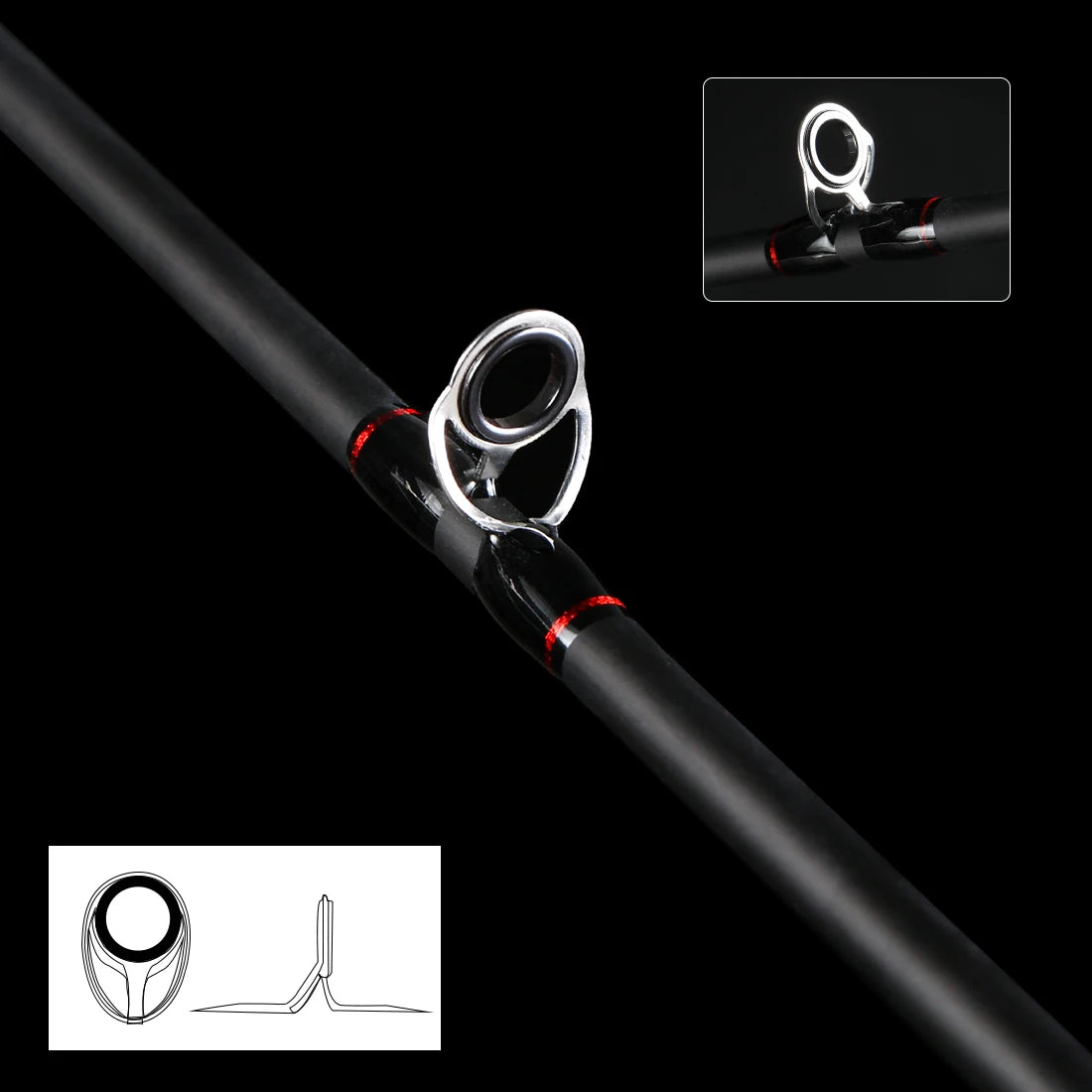 Warg Series Carbon Lure Rod with Ceramic K-Guides