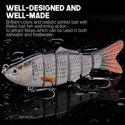 Jointed Sinking Swimbait Lures for Pike