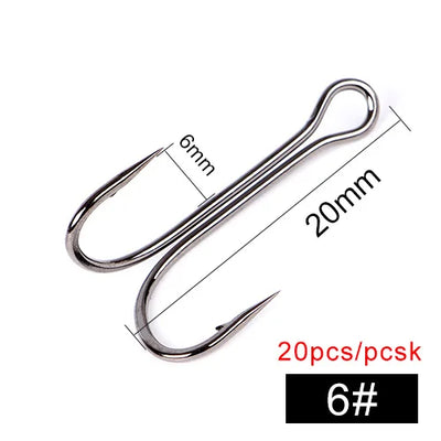 Double Duple Hooks for Soft Lure Carp Fishing