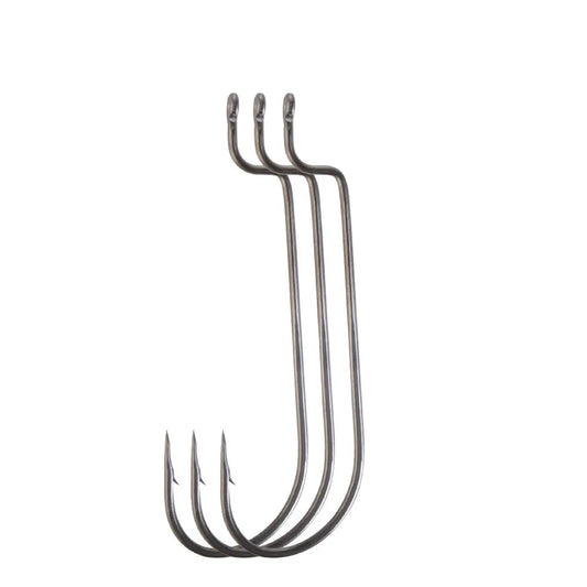 Offset Barbed Carp Hooks for Soft Worm Baits