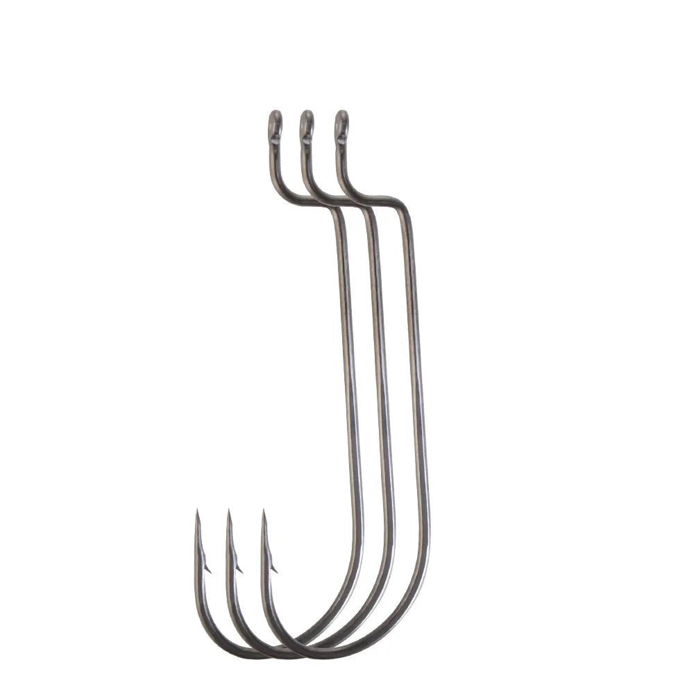 Offset Barbed Carp Hooks for Soft Worm Baits