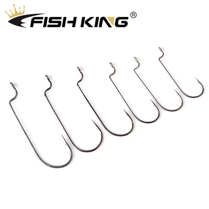 Offset Barbed Carp Hooks for Soft Worm Baits