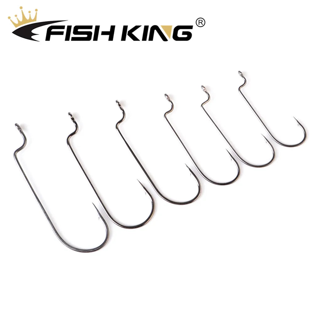 Offset Barbed Carp Hooks for Soft Worm Baits