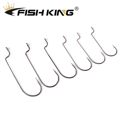Offset Barbed Carp Hooks for Soft Worm Baits