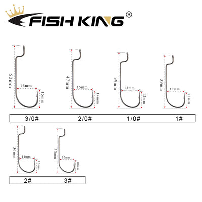 Offset Barbed Carp Hooks for Soft Worm Baits