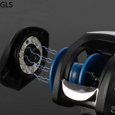 Winter Baitcasting Reel with Magnetic Brake and Color Options
