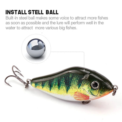 Winter Jerkbait Vib Lures Set with Hooks