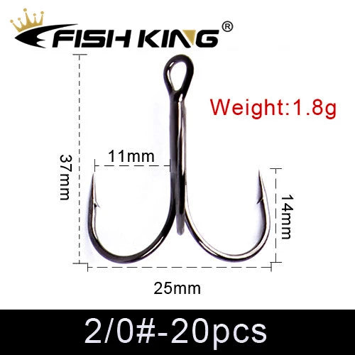 Nickel Treble Hooks for Hard and Soft Lures