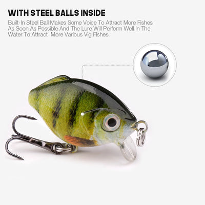 Topwater Mini Crankbait Lure Set for Trout and Pike