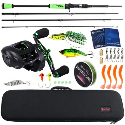 Carbon Casting Rod Kit with Reel and Tackle