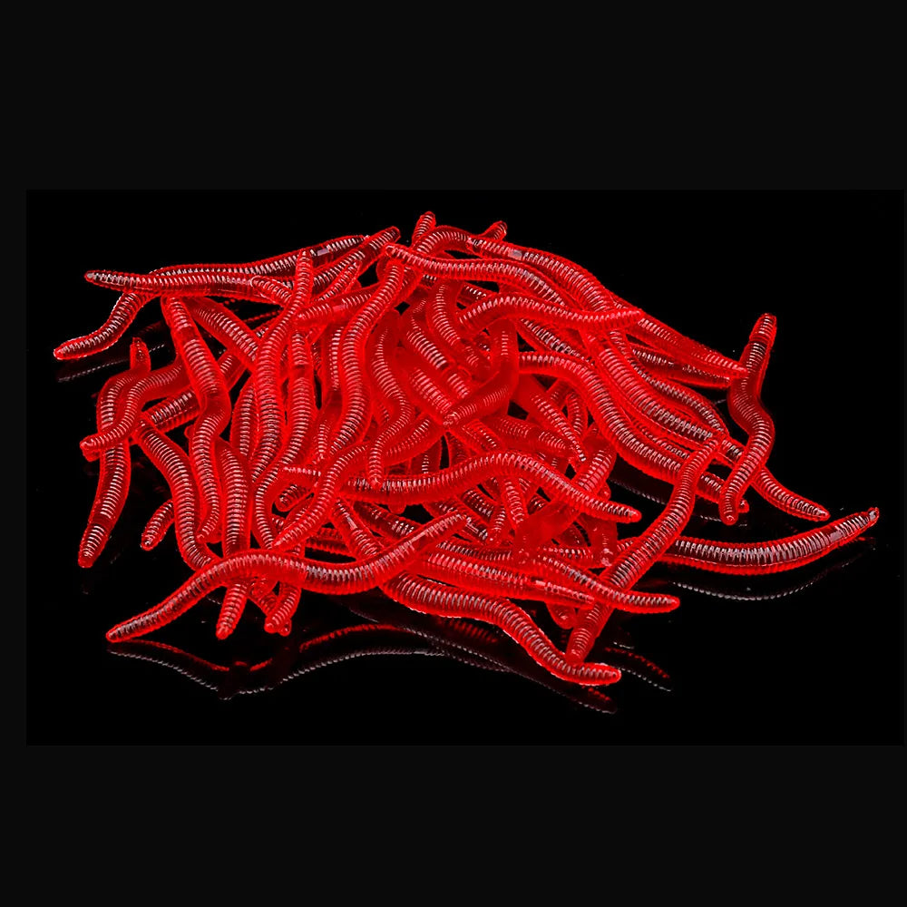 Soft Red Worm Bait Set for Carp Fishing