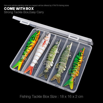 8-Segment Jointed Swimbait Set for Pike and Bass