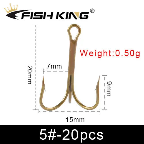 Triple Treble Hooks for Bass Fishing Tackle