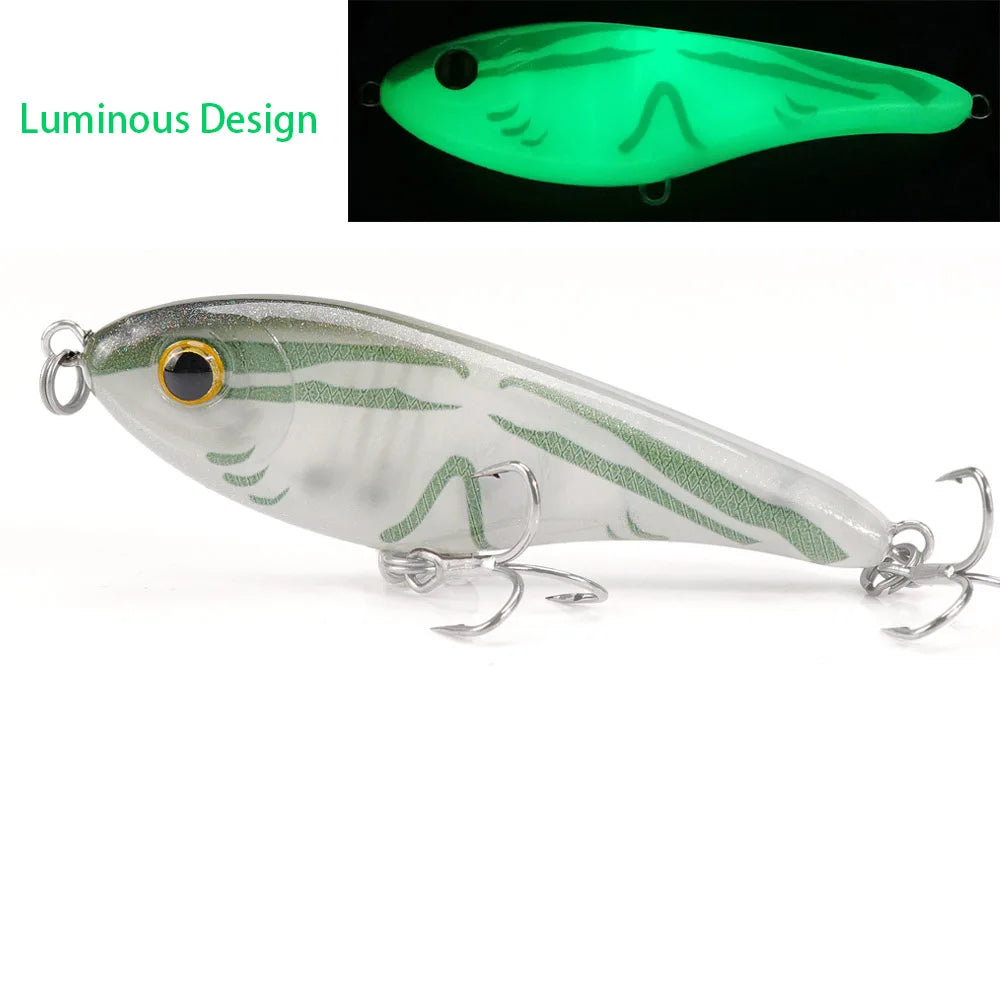 Sinking Jerkbait Vib Lure with Origin Hooks for Pike