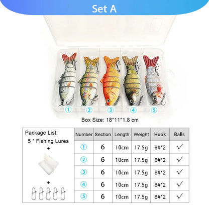 Fishing Lure Set with Crankbaits and Swimbaits