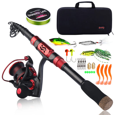 Portable Telescopic Fishing Combo with Reel