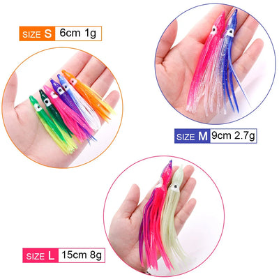 Luminous Octopus Silicone Lure Set for Sea Fishing