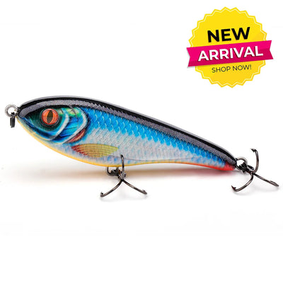Sinking Jerkbait Vib Lure with Origin Hooks for Pike