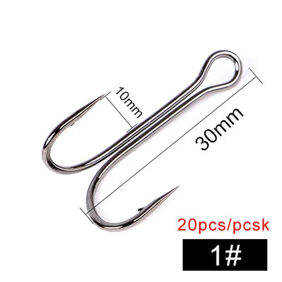Double Duple Hooks for Soft Lure Carp Fishing