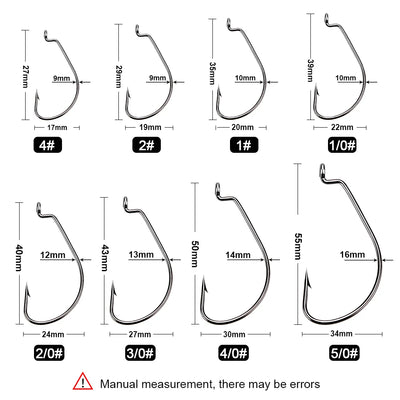 Soft Worm Crank Hooks with Wide Super Lock