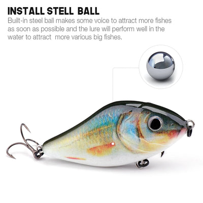 Rattling Jerkbait Lure for Pike and Sea Fishing