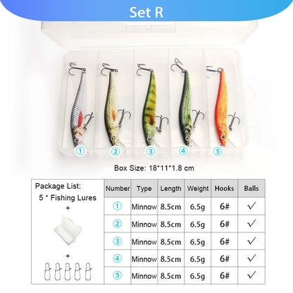 Fishing Lure Set with Crankbaits and Swimbaits