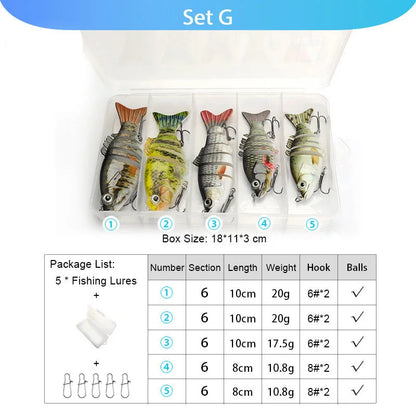 Fishing Lure Set with Crankbaits and Swimbaits