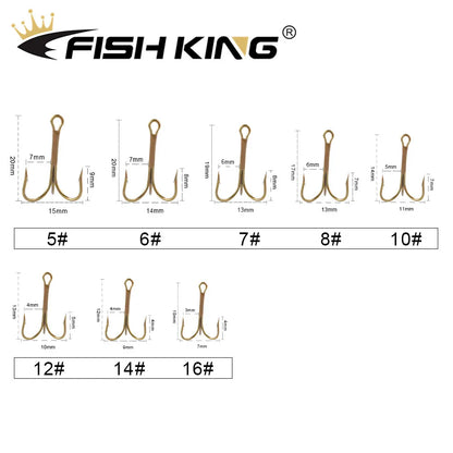 Triple Treble Hooks for Bass Fishing Tackle