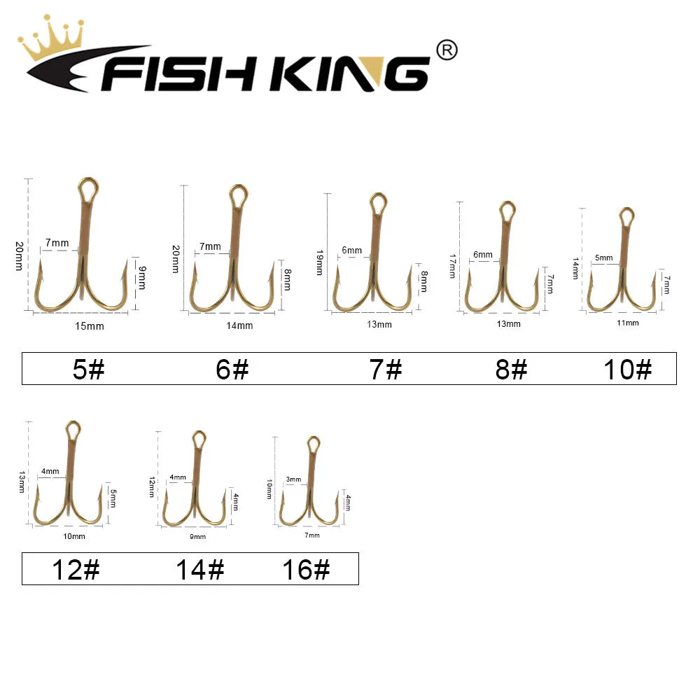 Triple Treble Hooks for Bass Fishing Tackle