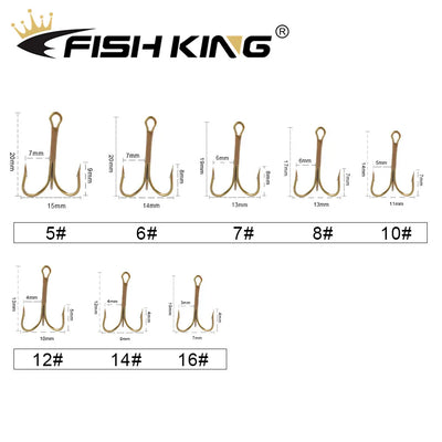 Triple Treble Hooks for Bass Fishing Tackle
