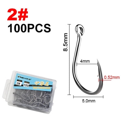 Strong Barbed Hooks for Saltwater Fishing