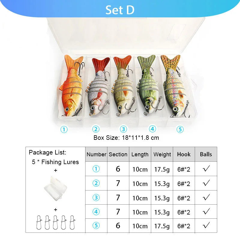 Fishing Lure Set with Crankbaits and Swimbaits