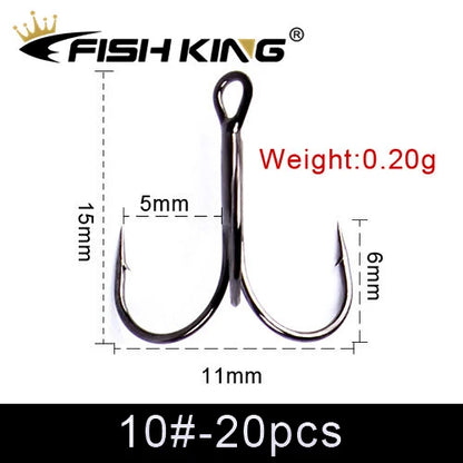 Nickel Treble Hooks for Hard and Soft Lures