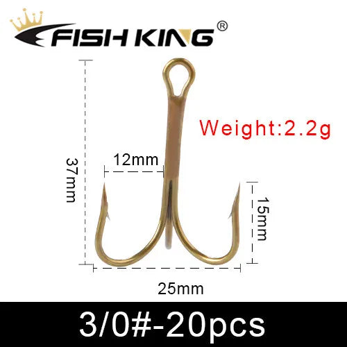 Triple Treble Hooks for Bass Fishing Tackle