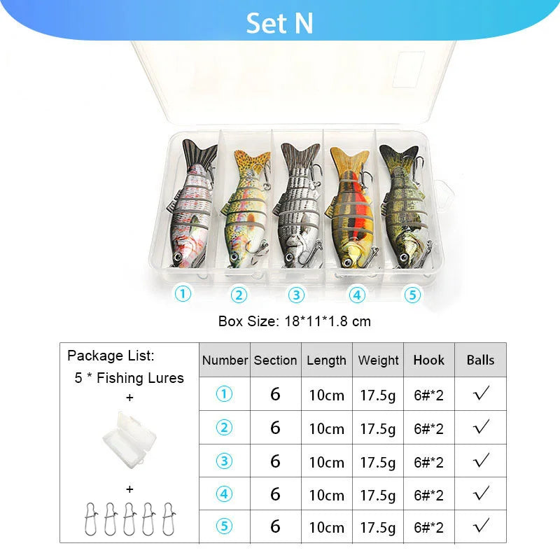 Fishing Lure Set with Crankbaits and Swimbaits