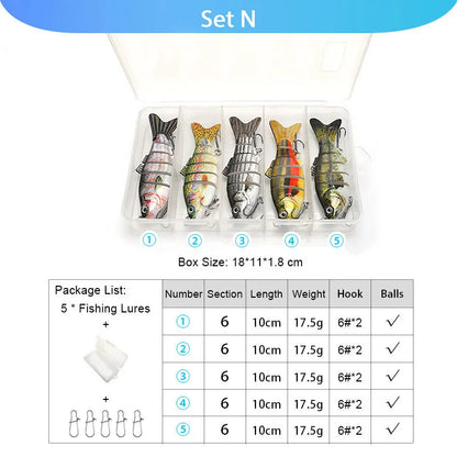 Fishing Lure Set with Crankbaits and Swimbaits